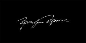 MARILYN MONROE - Signature - široká chrbtová nášivka s rozmerom 33 x 15 cm