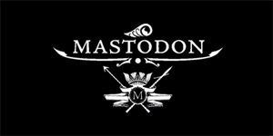 MASTODON - Logo - široká chrbtová nášivka s rozmerom 33 x 15 cm