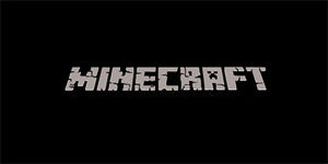 MINECRAFT - Logo 3 - široká chrbtová nášivka s rozmerom 33 x 15 cm