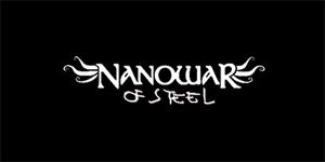 NANOWAR OF STEEL - Logo - široká chrbtová nášivka s rozmerom 33 x 15 cm