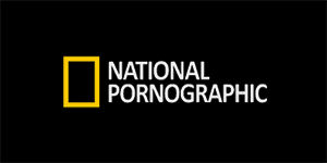NATIONAL PORNOGRAPHIC - široká chrbtová nášivka s rozmerom 33 x 15 cm