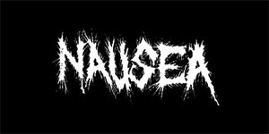 NAUSEA - Logo - široká chrbtová nášivka s rozmerom 33 x 15 cm