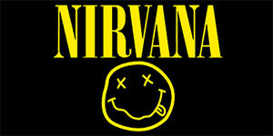 NIRVANA - Big Smile Motive 2 - široká chrbtová nášivka s rozmerom 33 x 15 cm