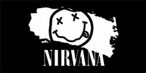 NIRVANA - Smile - široká chrbtová nášivka s rozmerom 33 x 15 cm