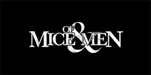 OF MICE AND MEN - Logo - široká chrbtová nášivka s rozmerom 33 x 15 cm