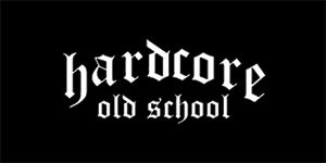 OLD SCHOOL HARDCORE - široká chrbtová nášivka s rozmerom 33 x 15 cm