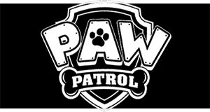 PAW PATROL - LABKOVÁ PATROLA - Logo - široká chrbtová nášivka s rozmerom 33 x 15 cm