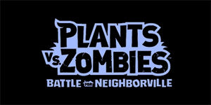 PLANTS VS ZOMBIES - Logo - široká chrbtová nášivka s rozmerom 33 x 15 cm