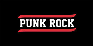 PUNKROCK - Logo Motive 3 - široká chrbtová nášivka s rozmerom 33 x 15 cm