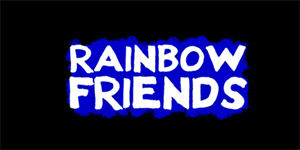 RAINBOW FRIENDS - široká chrbtová nášivka s rozmerom 33 x 15 cm