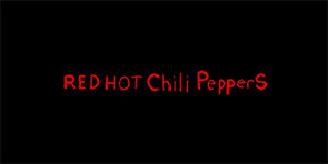 RED HOT CHILI PEPPERS - Red Written Logo By The Way - široká chrbtová nášivka s rozmerom 33 x 15 cm