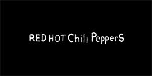 RED HOT CHILI PEPPERS - Written Logo By The Way - široká chrbtová nášivka s rozmerom 33 x 15 cm