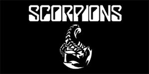 SCORPIONS - Logo - široká chrbtová nášivka s rozmerom 33 x 15 cm