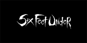 SIX FEET UNDER - Logo - široká chrbtová nášivka s rozmerom 33 x 15 cm