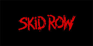 SKID ROW - Logo - široká chrbtová nášivka s rozmerom 33 x 15 cm