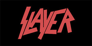 SLAYER - Red Logo - široká chrbtová nášivka s rozmerom 33 x 15 cm