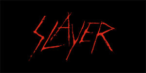 SLAYER - Red Logo Vintage - široká chrbtová nášivka s rozmerom 33 x 15 cm
