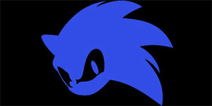 SONIC THE HEDGEHOG - Face - široká chrbtová nášivka s rozmerom 33 x 15 cm