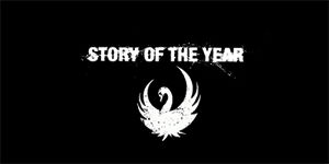 STORY OF THE YEAR - Logo - široká chrbtová nášivka s rozmerom 33 x 15 cm