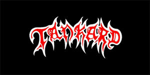 TANKARD - Logo - široká chrbtová nášivka s rozmerom 33 x 15 cm