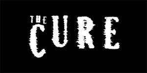 THE CURE - Logo - široká chrbtová nášivka s rozmerom 33 x 15 cm