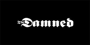 THE DAMNED - Logo - široká chrbtová nášivka s rozmerom 33 x 15 cm
