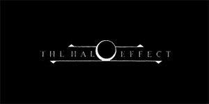 THE HALO EFFECT - Logo - široká chrbtová nášivka s rozmerom 33 x 15 cm