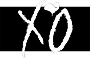 THE WEEKND - XO Logo - široká chrbtová nášivka s rozmerom 33 x 15 cm