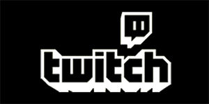 TWITCH - White Logo Sign - široká chrbtová nášivka s rozmerom 33 x 15 cm