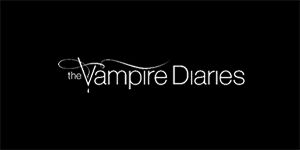VAMPIRE DIARIES - Logo - široká chrbtová nášivka s rozmerom 33 x 15 cm