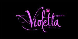 VIOLETTA - Logo - široká chrbtová nášivka s rozmerom 33 x 15 cm