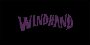 WINDHAND - Logo Purple - široká chrbtová nášivka s rozmerom 33 x 15 cm