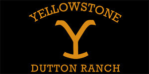 YELLOWSTONE - Dutton Ranch - široká chrbtová nášivka s rozmerom 33 x 15 cm