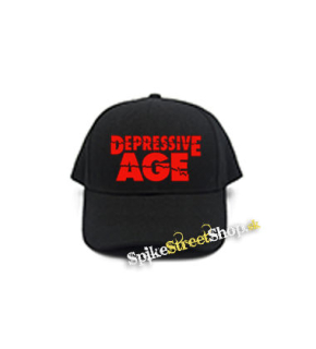 DEPRESSIVE AGE _ Logo Red - čierna šiltovka