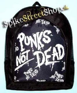 PUNKS NOT DEAD - biele logá - ruksak