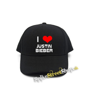 I LOVE JUSTIN BIEBER - čierna šiltovka