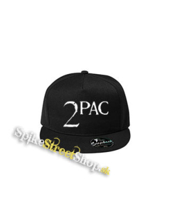 2 PAC - Logo - čierna šiltovka model "Snapback"