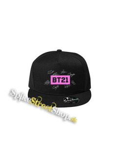 BT21 - Logo Signature - čierna šiltovka model "Snapback"