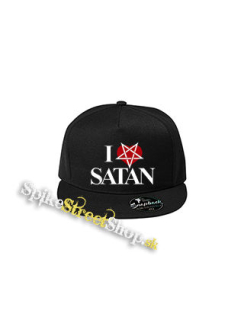 I LOVE SATAN - Pentagram Heart - čierna šiltovka model "Snapback"