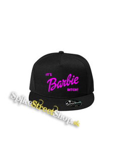 ITS BARBIE BITCH - Logo Ruzove - čierna šiltovka model "Snapback"