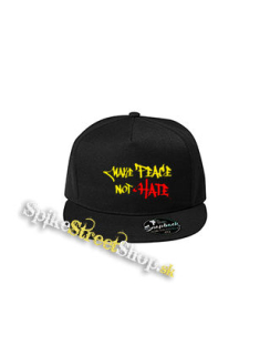MAKE PEACE NOT HATE - čierna šiltovka model "Snapback"