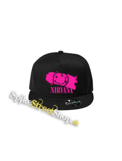 NIRVANA - Pink - čierna šiltovka model "Snapback"