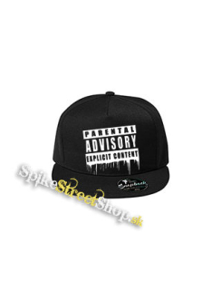 PARENTAL ADVISORY EXPLICIT CONTENT - čierna šiltovka model "Snapback"