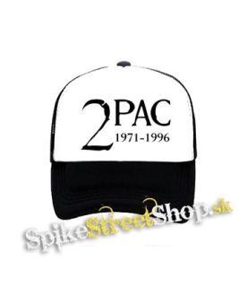 2 PAC - 1971-1996 - čiernobiela sieťkovaná šiltovka model "Trucker"