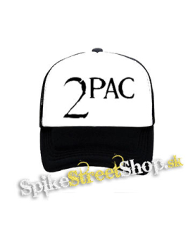 2 PAC - Logo - čiernobiela sieťkovaná šiltovka model "Trucker"