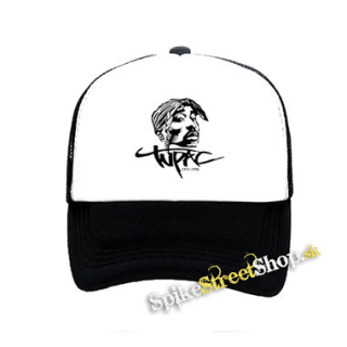 2 PAC - Portrait Years - čiernobiela sieťkovaná šiltovka model "Trucker"