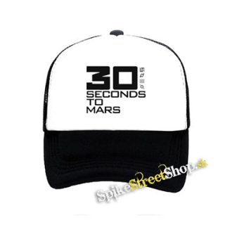 30 SECONDS TO MARS - Big Logo - čiernobiela sieťkovaná šiltovka model "Trucker"