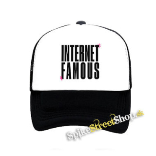 6arelyhuman - Internet Famous - čiernobiela sieťkovaná šiltovka model "Trucker"