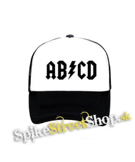 ABCD - čiernobiela sieťkovaná šiltovka model "Trucker"