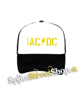 ACDC - Power Up Logo Big - čiernobiela sieťkovaná šiltovka model "Trucker"